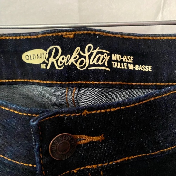 Old Navy Rockstar mid rise Dark wash jeans Size 16 - Picture 8 of 12